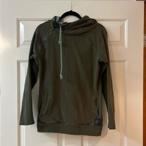 AMPERSAND AVE Green Oversized Hoodie Relaxed Fit